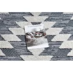 tepih SEVILLA Z250A gyémánt plava / siva ehér Rojt Berber shaggy 80x150 cm