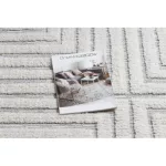 tepih SEVILLA Z788A labirintus, görög bijela / siva Rojt Berber shaggy 80x150 cm
