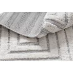 tepih SEVILLA Z788A labirintus, görög bijela / siva Rojt Berber shaggy 80x150 cm