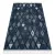 tepih SEVILLA Y499B gyémánt plava Rojt Berber shaggy 120x170 cm
