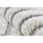 tepih SEVILLA Z788A labirintus, görög bijela / siva Rojt Berber shaggy 120x170 cm
