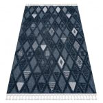 tepih SEVILLA Y499B gyémánt plava Rojt Berber shaggy 160x220 cm