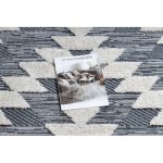 tepih SEVILLA Z250A gyémánt plava / siva ehér Rojt Berber shaggy 160x220 cm