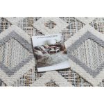 tepih SEVILLA Y523C gyémánt siva / žuta ehér Rojt Berber shaggy 180x270 cm