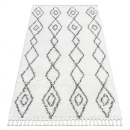   tepih BERBER UNION 3374 gyémánt, lánc krem / siva Rojt shaggy 120x170 cm