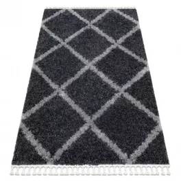   tepih BERBER UNION 3482 rácsozat siva Rojt shaggy 120x170 cm