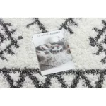 tepih BERBER UNION 3481 Cikcakk krem / siva Rojt shaggy 140x190 cm