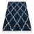 tepih BERBER UNION 3488 Lóhere Marokkói Trellis plava / krem Rojt shaggy 140x190 cm