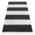 tepih BERBER UNION 4079 Csík siva / krem Rojt shaggy 160x220 cm