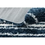 tepih BERBER UNION 4080 Csík plava / krem Rojt shaggy 160x220 cm