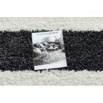 tepih BERBER UNION 4079 Csík siva / krem Rojt shaggy 180x270 cm