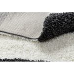 tepih BERBER UNION 4079 Csík siva / krem Rojt shaggy 180x270 cm