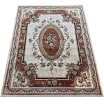  Dy. Exclusive 04 N - smeđi tepih s rozetom 160 x 220 cm