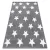 Sketch tepih - FA68 siva / krem - Csillagok 180x270 cm
