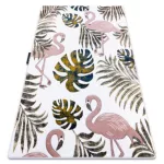 PETIT tepih GARDEN Flamingók A MONSTERA LEVEL krém 80x150 cm
