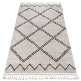 tepih BERBER ASILA B5970 krem / smeđa Rojt shaggy 80x150 cm