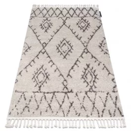 tepih BERBER FEZ G0535 bež / smeđa Rojt shaggy 80x150 cm