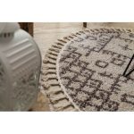  Tepih BERBER TANGER B5940 okrugli bež / smeđi S resama čupavi okrugli 160 cm