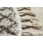  Tepih BERBER TANGER B5940 okrugli bež / smeđi S resama čupavi okrugli 160 cm