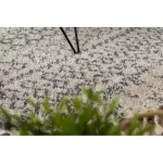  Tepih BERBER AGADIR G0522 krug krem / siva rese čupavi krug 160 cm