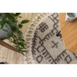  Tepih BERBER TANGER B5940 okrugli bež / smeđi S resama čupavi okrugli 120 cm