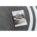 HAMPTON tepih krug sivi krug 160 cm