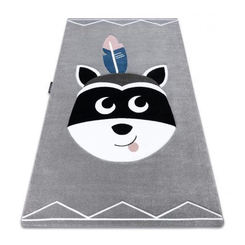 PETIT tepih RACCOON MUKKI MOSÓMEDVE szürke 140x190 cm