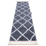Tepih, podloga za trčanje BERBER CROSS siva -60x200 cm