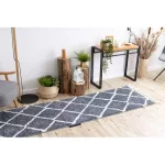  Tepih, podloga za trčanje BERBER CROSS siva -60x250 cm