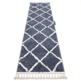  Tepih, podloga za trčanje BERBER CROSS siva -70x300 cm