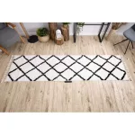 Tepih, podloga za trčanje BERBER CROSS bijela -80x250 cm