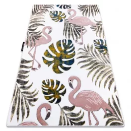   PETIT tepih GARDEN Flamingók A MONSTERA LEVEL krém 160x220 cm