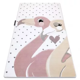 PETIT tepih FLAMINGOS Flamingók szív krém 80x150 cm