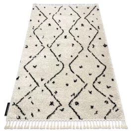 tepih TETUAN B751 cikcakk krem Rojt shaggy 80x150 cm