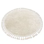  Tepih BERBER 9000 krug krem Fringe shaggy krug 120 cm