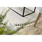  Tepih BERBER 9000 krug krem Fringe shaggy krug 120 cm