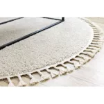  Tepih BERBER 9000 krug krem Fringe shaggy krug 120 cm