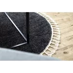  Tepih BERBER 9000 okrugli sivi Fringe shaggy okrugli 160 cm