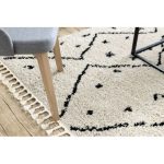 tepih TETUAN B751 cikcakk krem Rojt shaggy 160x220 cm