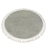  Tepih BERBER 9000 krug zeleni Obrubljeni čupavi krug 120 cm