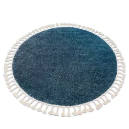  Tepih BERBER 9000 krug plavi Fringe shaggy krug 120 cm