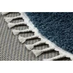  Tepih BERBER 9000 krug plavi Fringe shaggy krug 120 cm