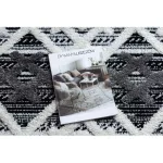 tepih MAROC P642 Gyémánt, Cikcakk siva / bijela Rojt Berber shaggy 120x170 cm