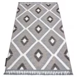 tepih MAROC P651 Gyémánt siva / bijela Rojt Berber shaggy 120x170 cm