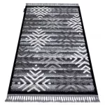 tepih MAROC P658 Hópelyhek crne / siva Rojt Berber shaggy 120x170 cm