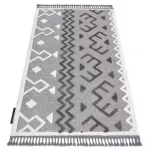 tepih MAROC P659 Azték, Etnikai siva Rojt Berber shaggy 120x170 cm