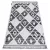 tepih MAROC P662 gyémánt crne / bijela Rojt Berber shaggy 120x170 cm