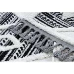 tepih MAROC P662 gyémánt crne / bijela Rojt Berber shaggy 120x170 cm