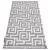 tepih MAROC P655 labirintus, görög siva / bijela Rojt Berber shaggy 160x220 cm