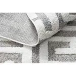 tepih MAROC P655 labirintus, görög siva / bijela Rojt Berber shaggy 160x220 cm